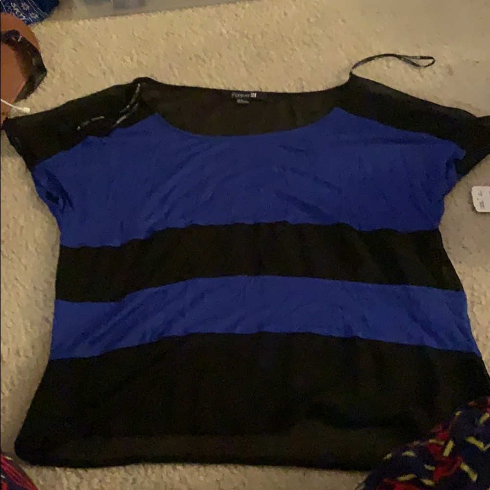 Black and blue top